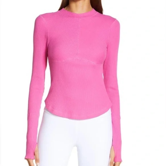 Free People Tops - Free People Movement Pink long sleeve mock neck